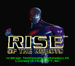 Rise of the Robots (Japan) Title Screen